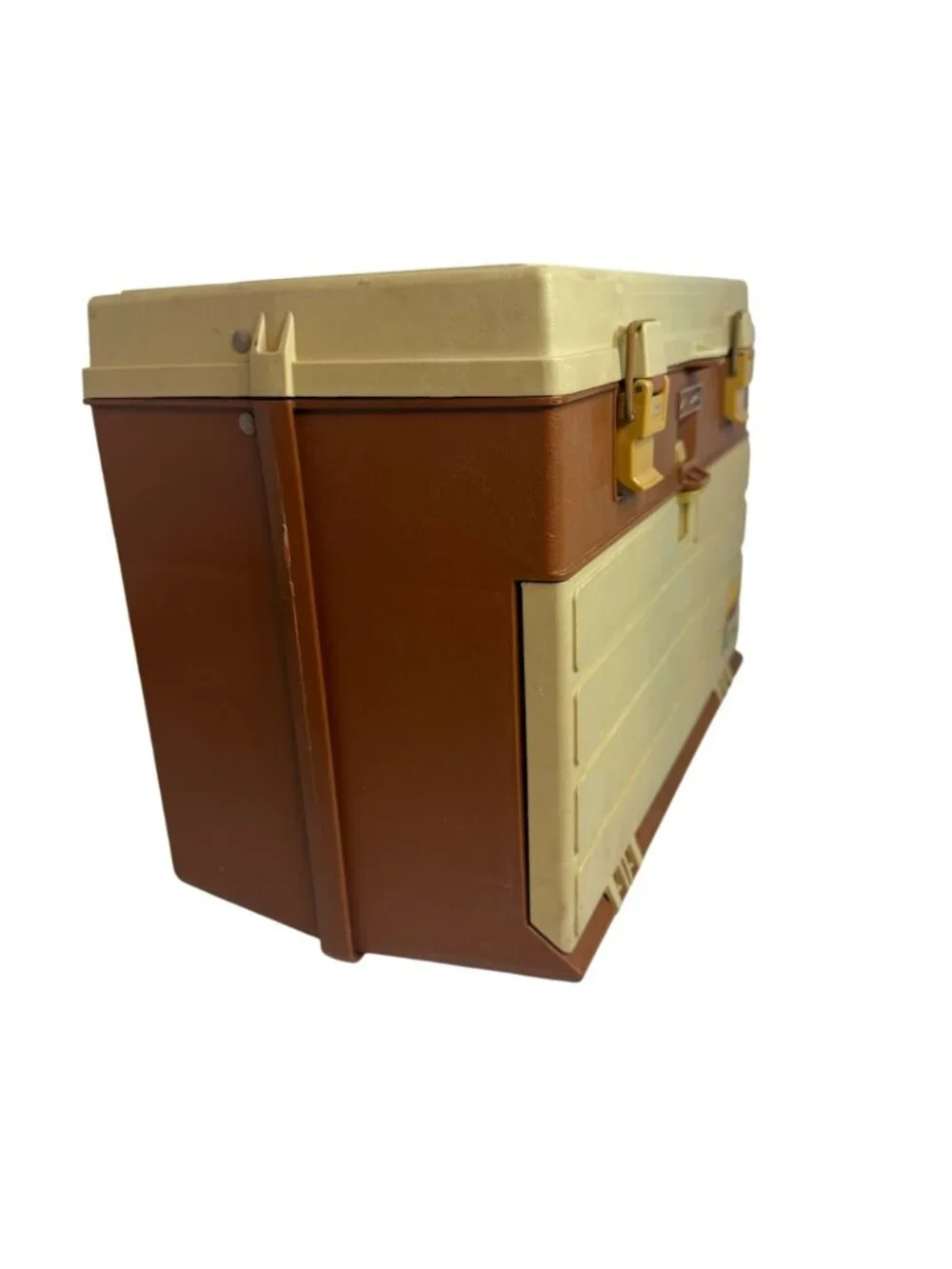 Vintage Plano 757 Tackle Box Multi-Tiered Brown & Beige USA-Made